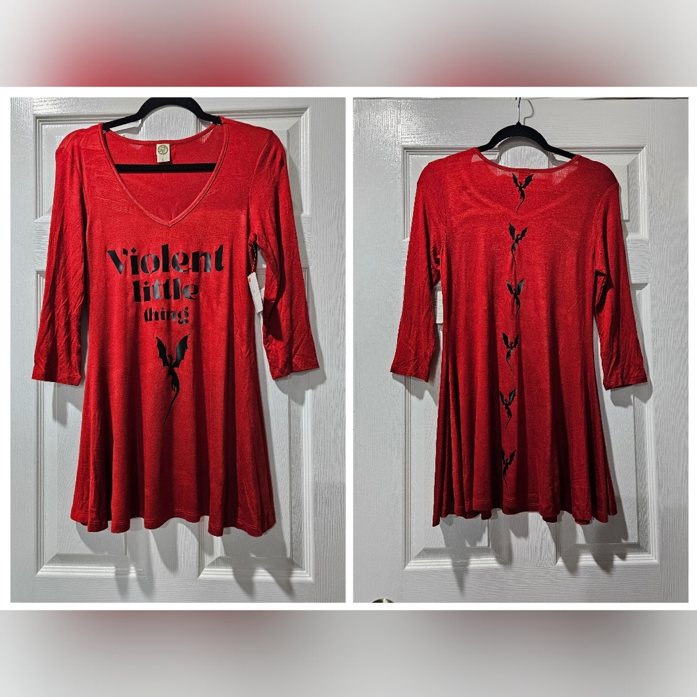 Fourthwing inspired sweater dress NWT